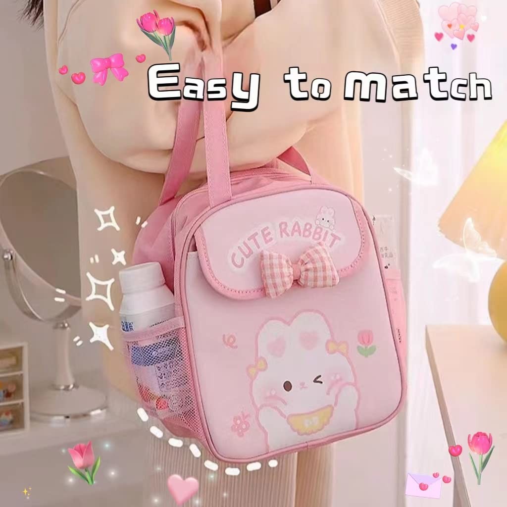 Paidideng Kawaii 2-Layer Bento Lunch Box w/ Bag, Tableware – 1200ml Leak-Proof