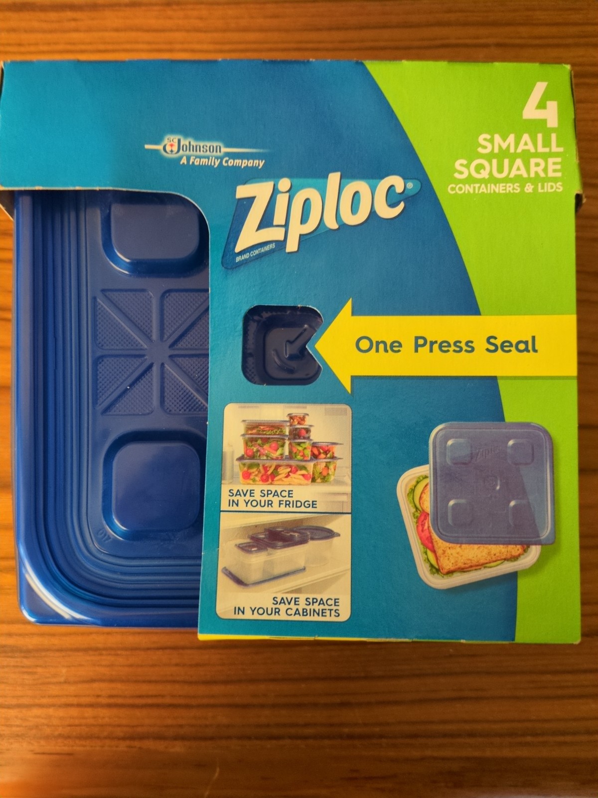 Ziploc Small Square Container – 4 Count