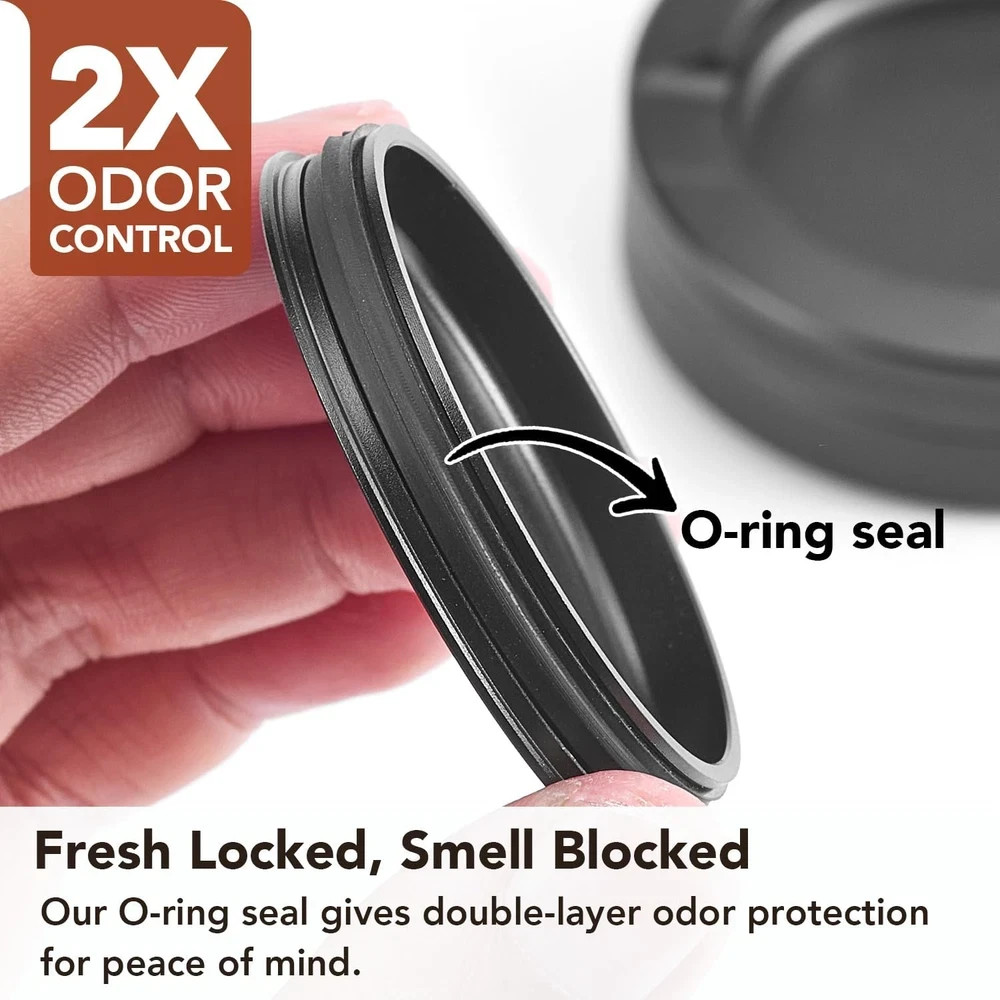 Metal Smell-Proof Pouch Container Double Decker Aluminum Storage Case