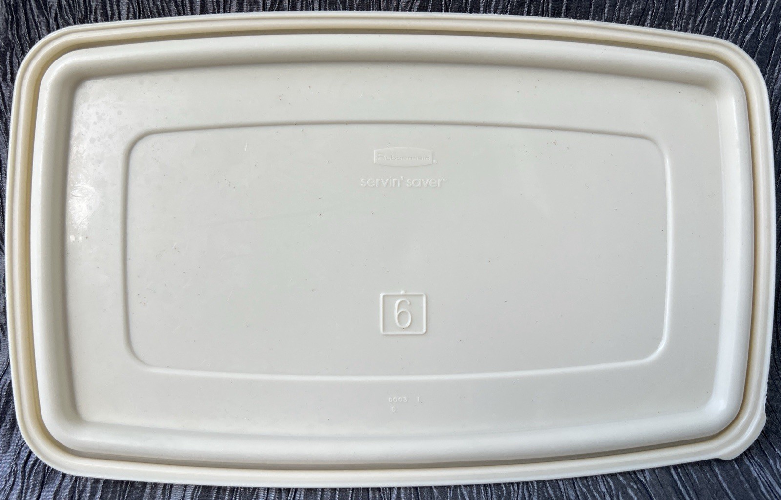 Rubbermaid Servin Saver #6 Rectangle Lid 0003 Almond Replacement Cover Lid ONLY