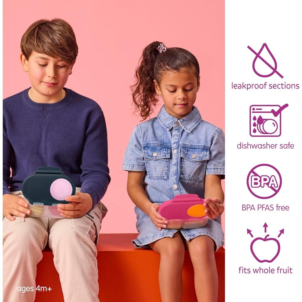 Leak Proof Mini Bento Box for Kids and Toddlers 2 Pack 2 Compartment Snack