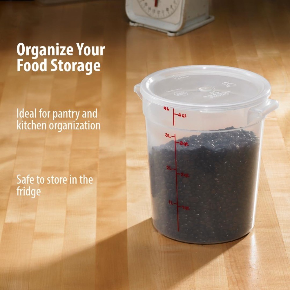 4 Quart Food Storage Containers with Lids BPA-Free Set of 2