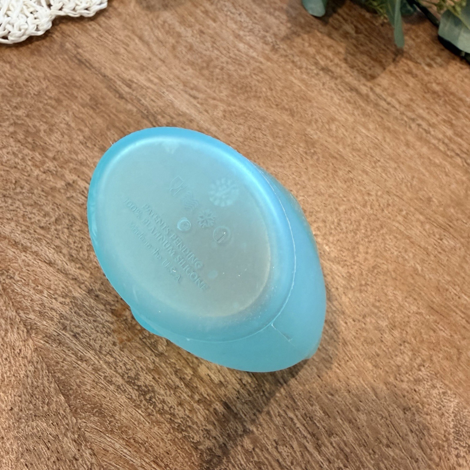 Zip Top Reusable 100% Silicone Baby & Kid Snack Containers – Teal Bear