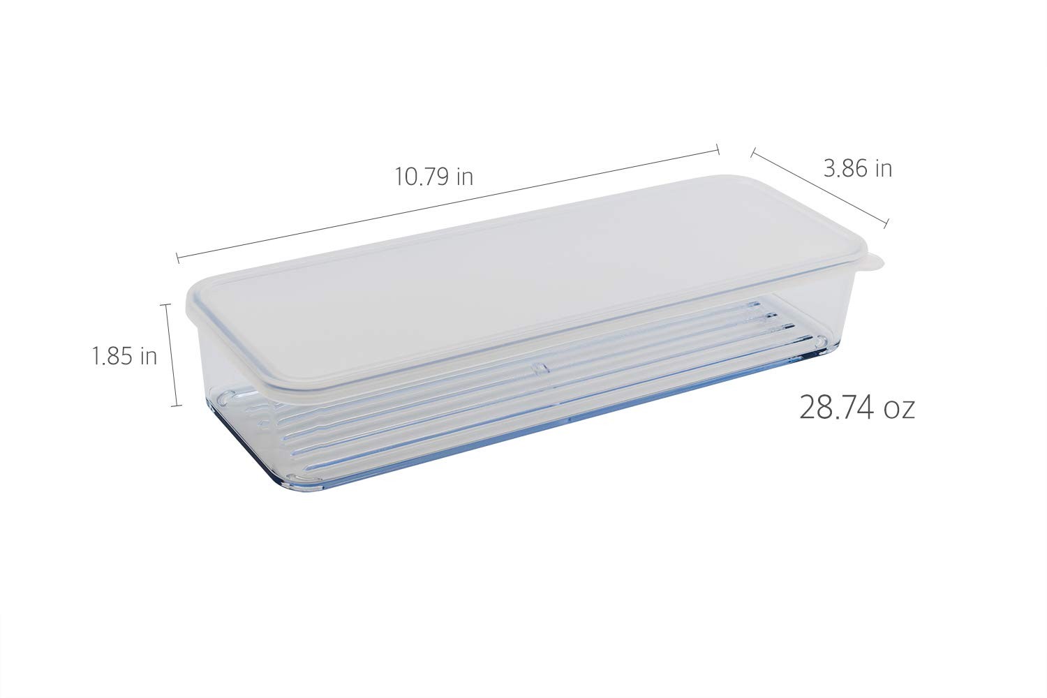HAIM LIVING Silicook Flat Plastic Box for Kitchen 850ml, Clear