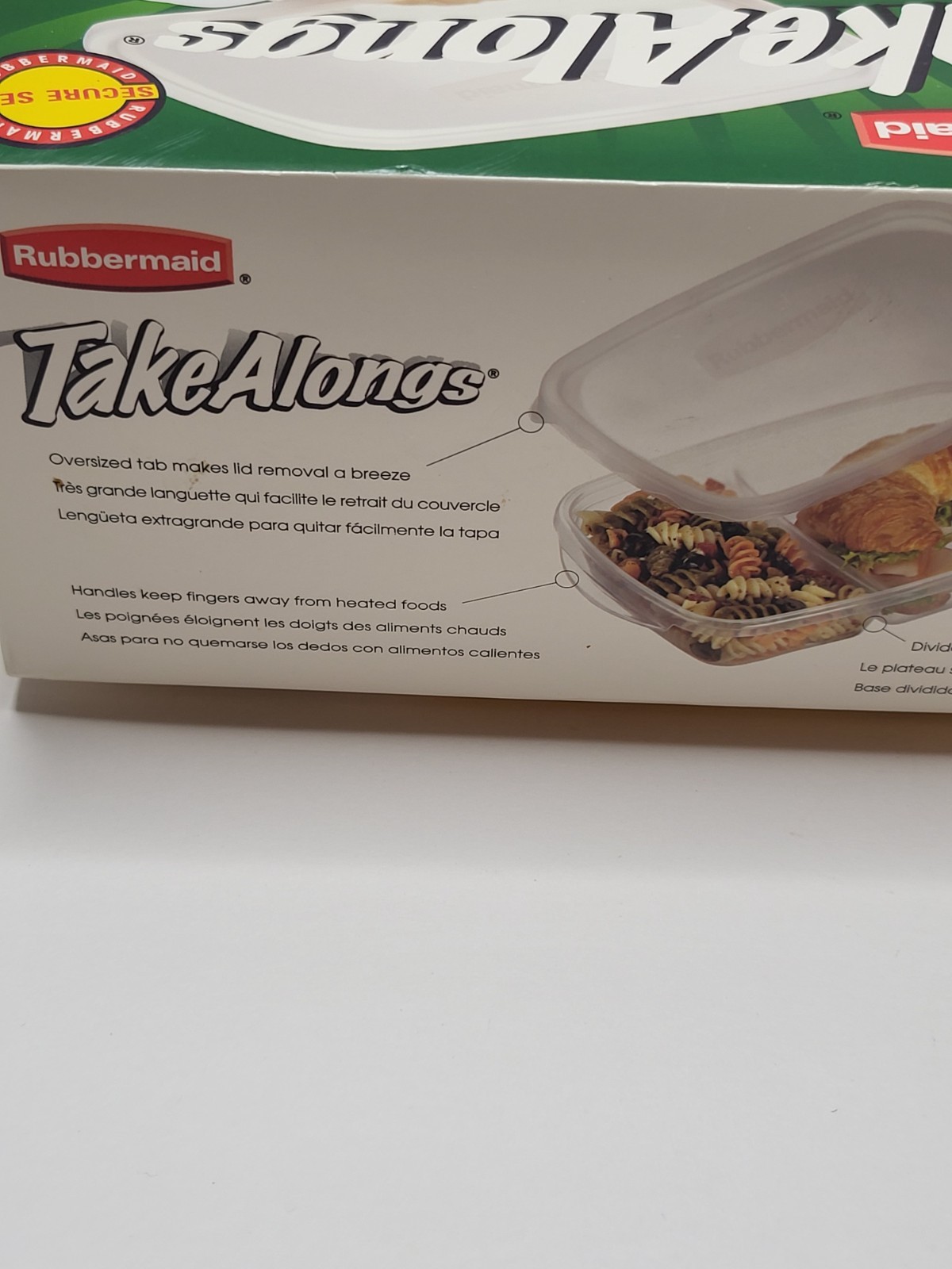 Rubbermaid Take Alongs Divided Containers Set of 4 with Lids 2004 NOS