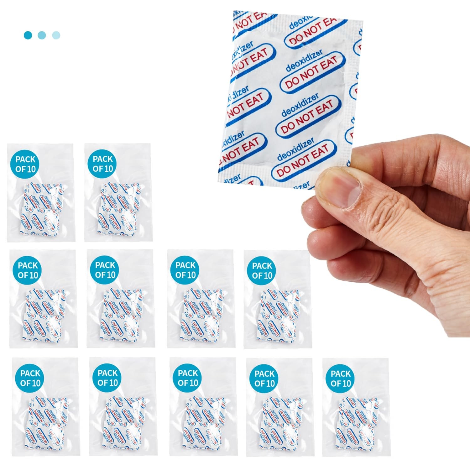 110 Packs 100CC Food Grade Oxygen Absorbers (10 in Individual Vacuum