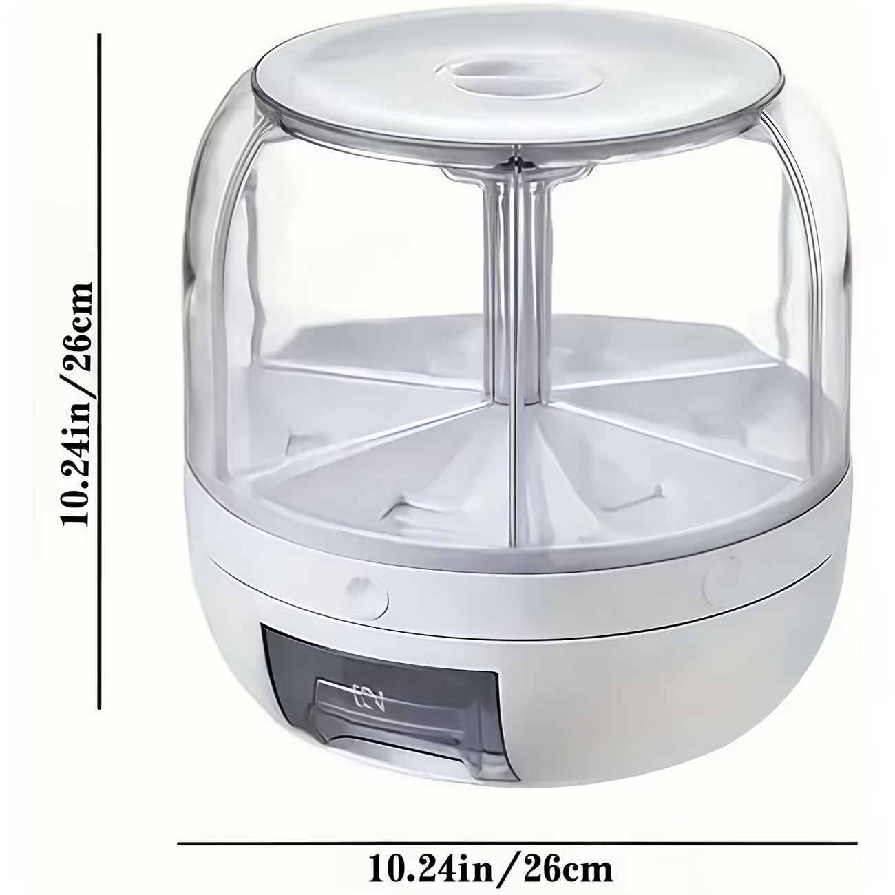 Container for Storing Grains, 22 Lbs Rice Dispenser with a Rotating Feature, 360