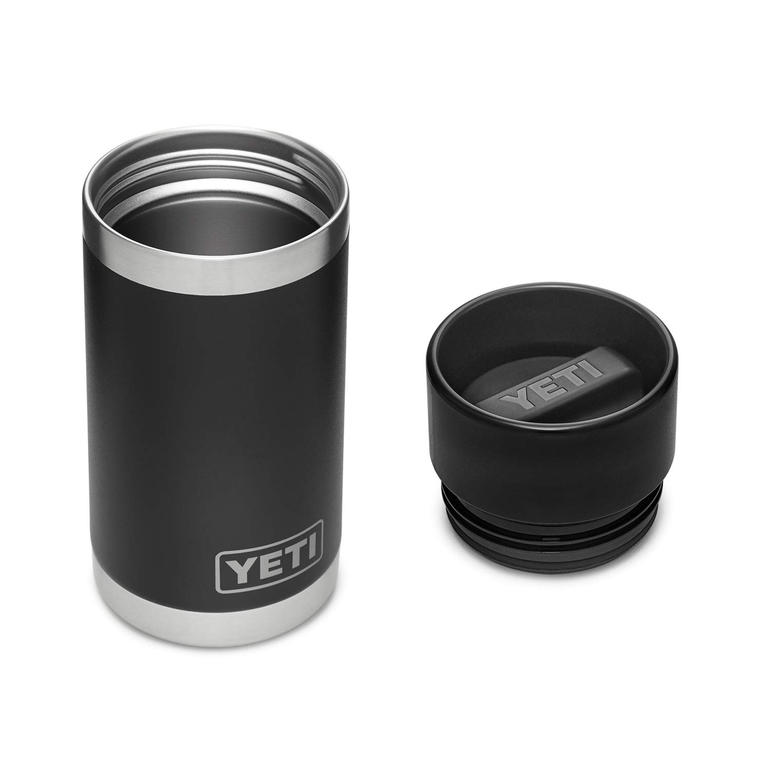 Yeti Rambler 12 Oz Bottle Stainless Steel Vacuum Insulated Hot Shot Cap Black