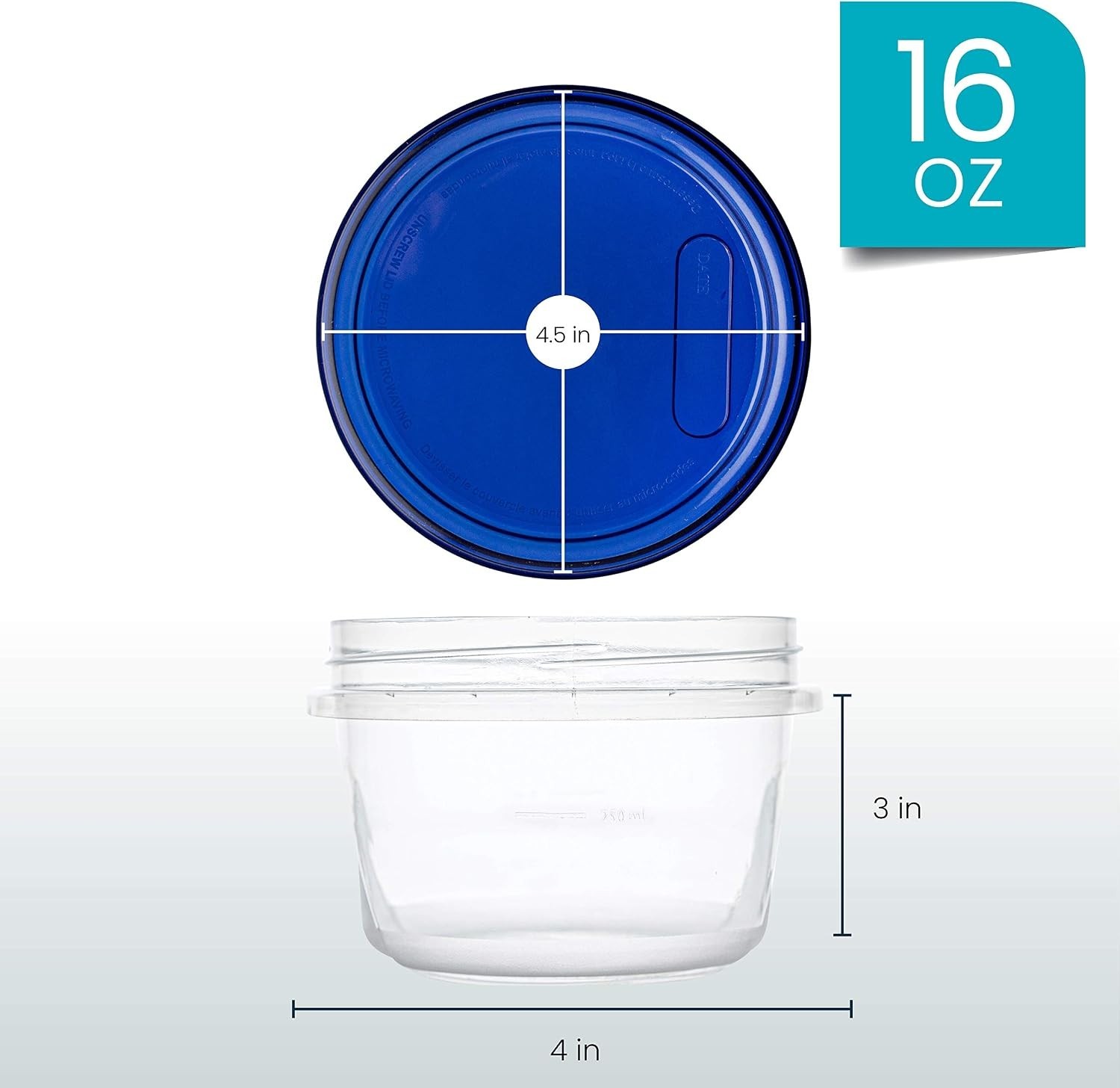 Leak-Resistant Twist Top Deli Containers 16oz – 120 Pack