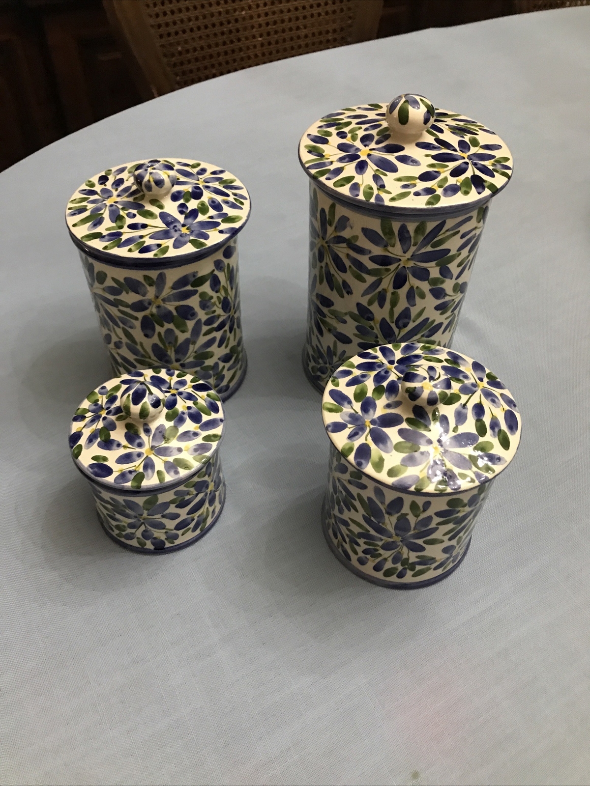 Beautiful 4 Piece Set Of Handmade Arte Creta Italian Kitchen Storage Containers