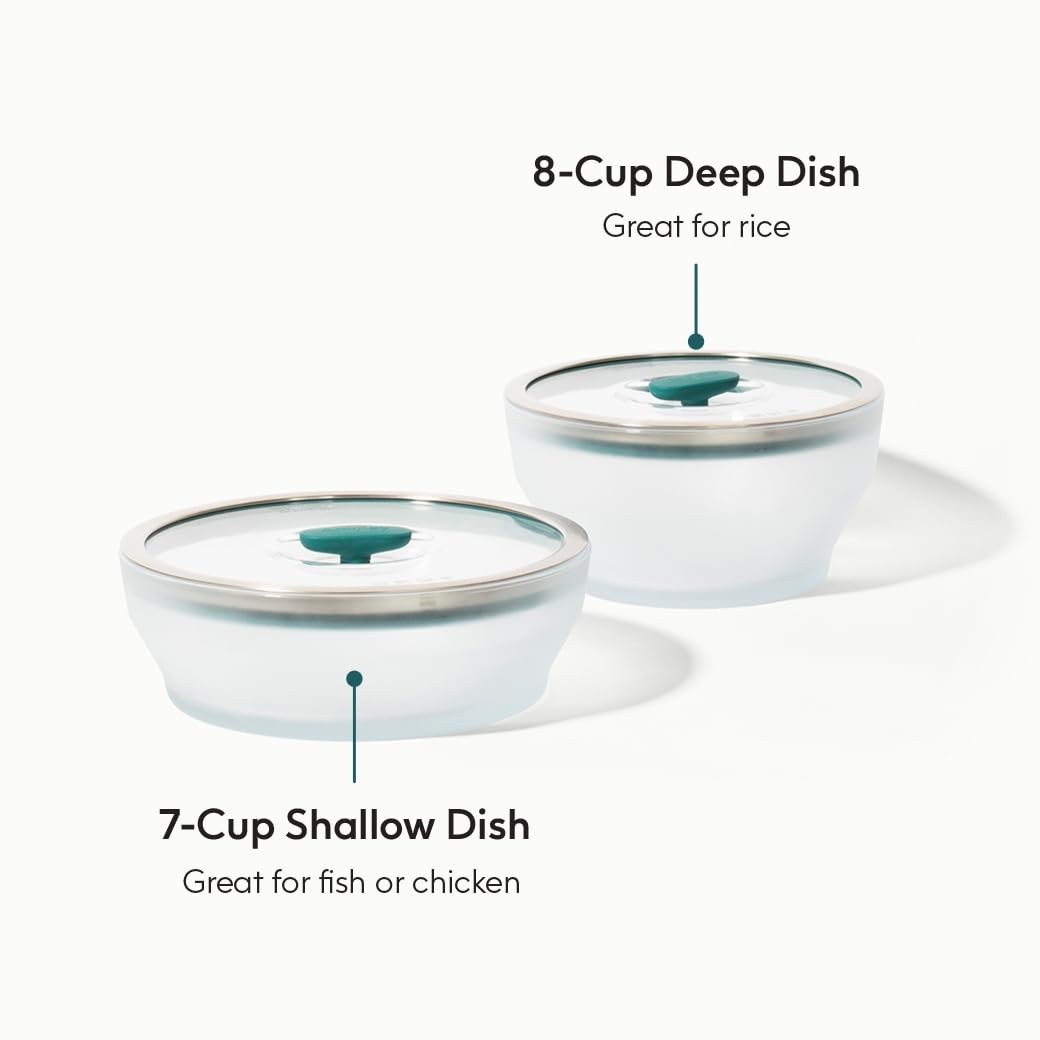Anyday 4-Pc Microwave Cookware & Glass Food Storage Set with Glass Lids | Lar…