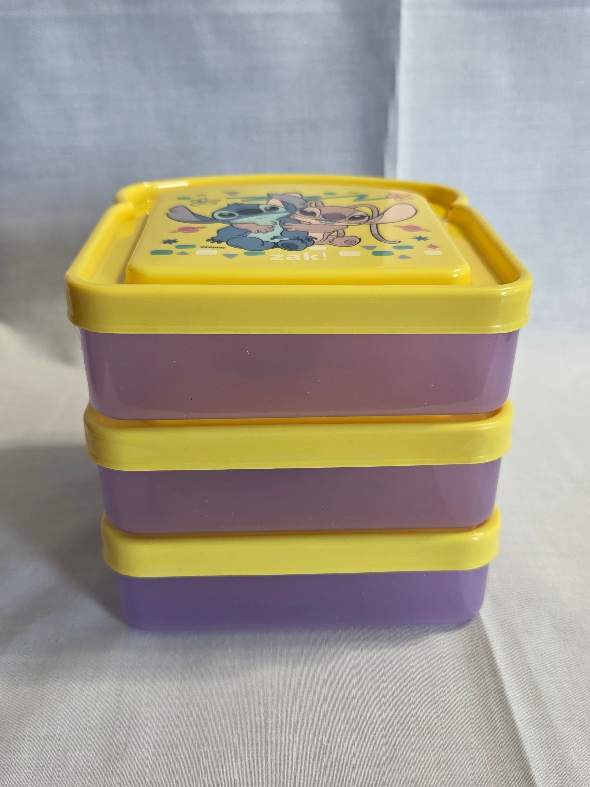 Set 3 Disney LILO & STITCH Sandwich Holders Snack Packer lunch box bread Contain