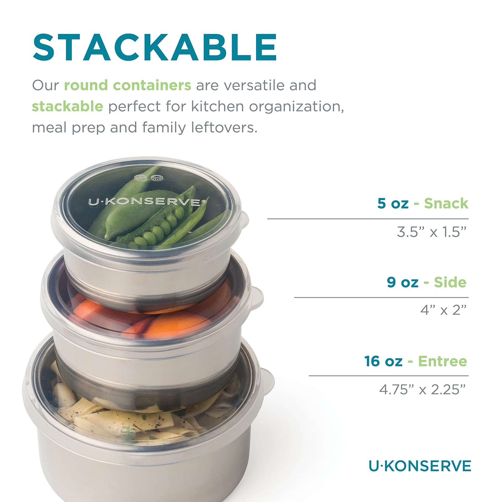 Stainless Steel Nesting Trio Food Containers With Silicone Lids Leak Proof & Dis
