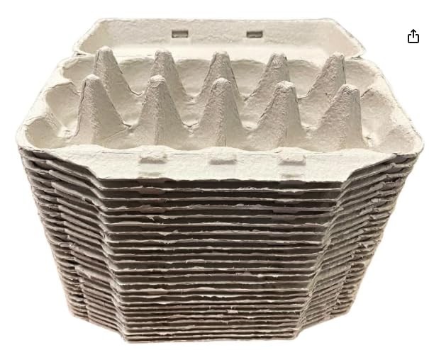 Paper Pulp Egg Cartons for 18 Eggs or Use for Crafting, Parts Storage, Easter…