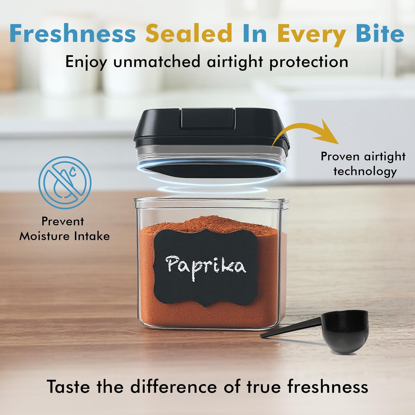 9 PC Airtight Food Storage Containers – BPA Free Clear Plastic Snack & Spice …