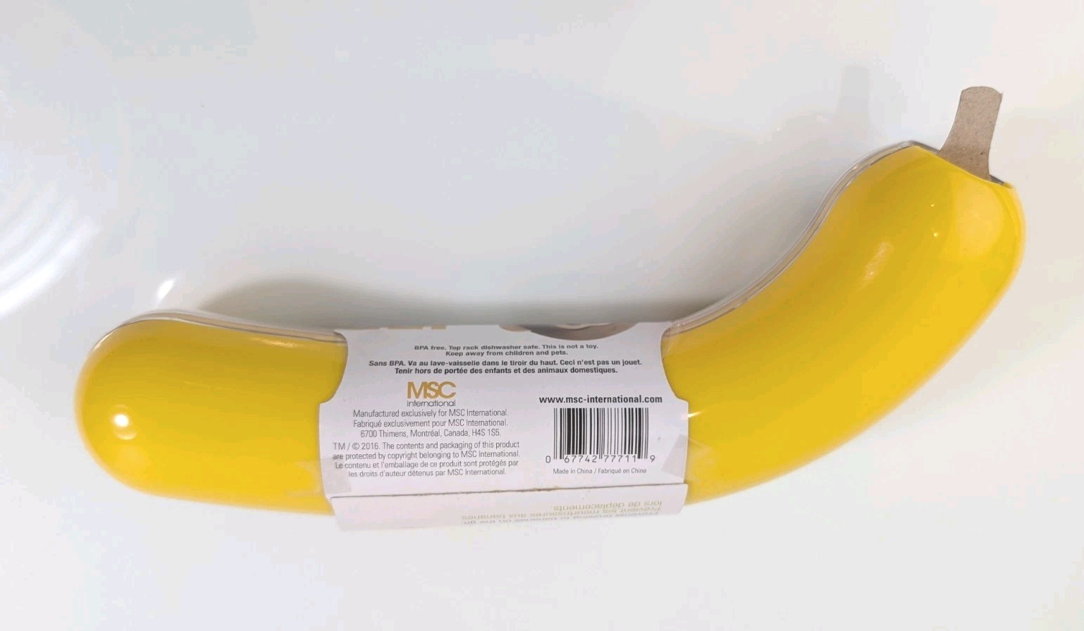 Monkey Banana Protector Pod Case Gadget Kids Lunch Storage Yellow BPA Free Joie