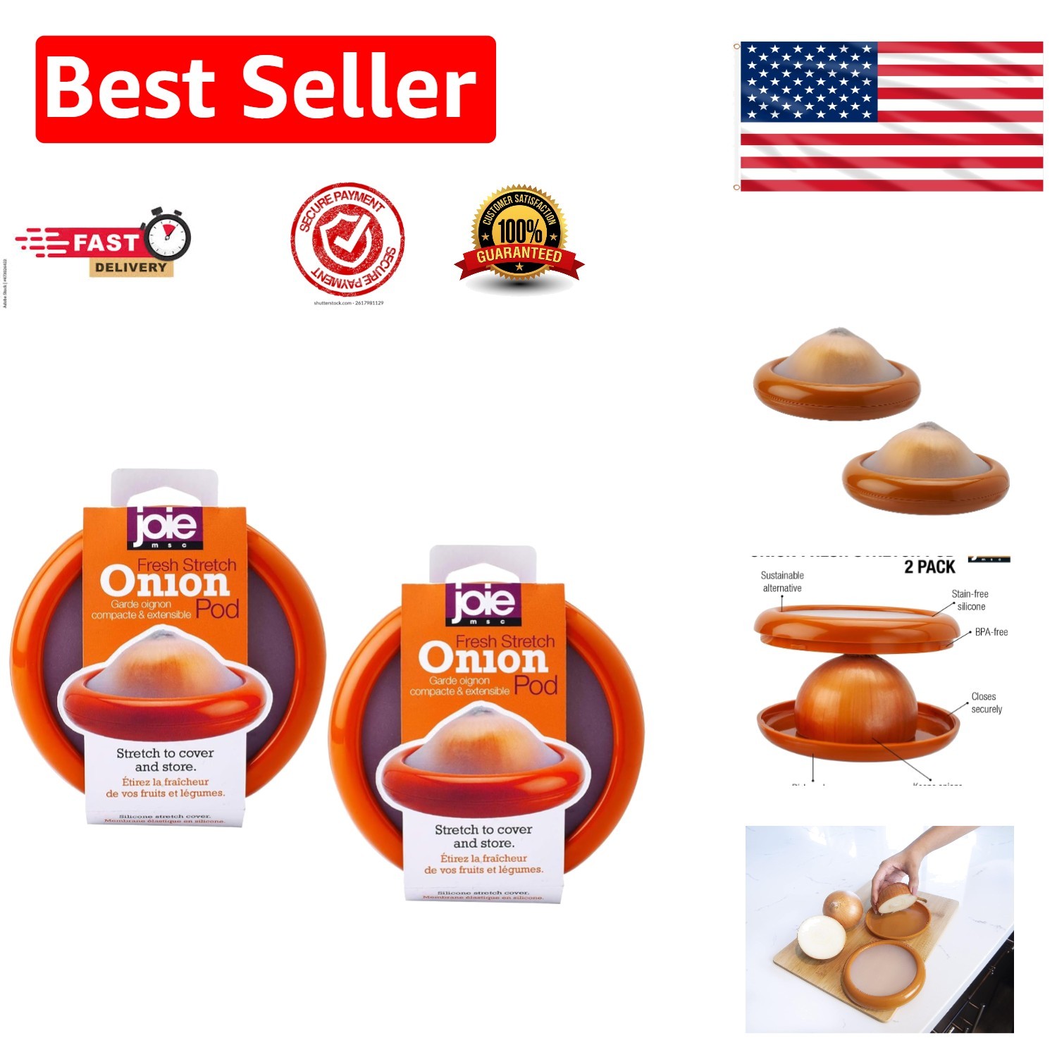 Compact Onion Keeper Pods – 2 Count Twist Lock for Freshness, Eco-Friendly