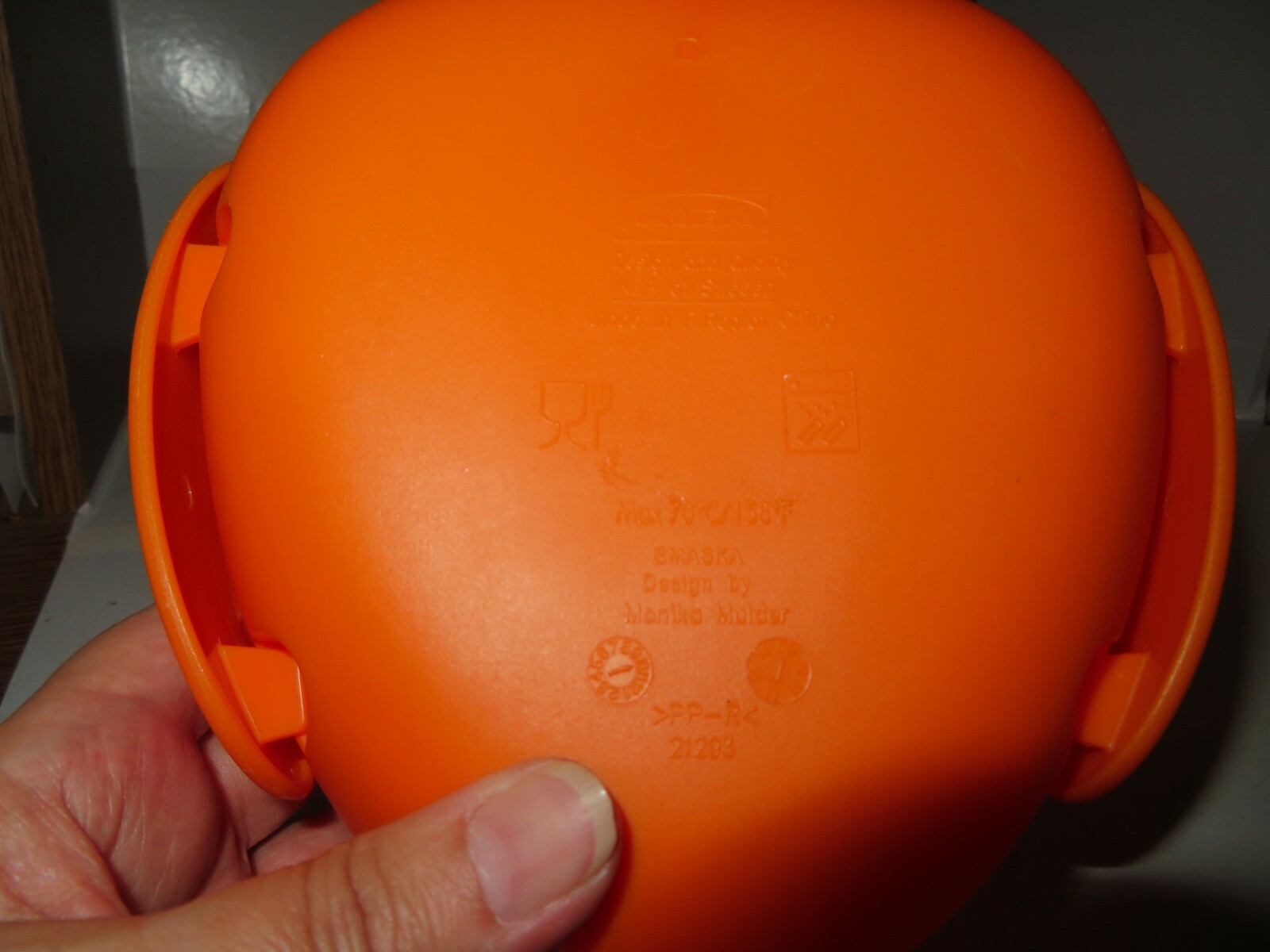 SMASKA Kids Lunch Box Puppy Dog Orange Storage Container Snack Camping Used IKEA