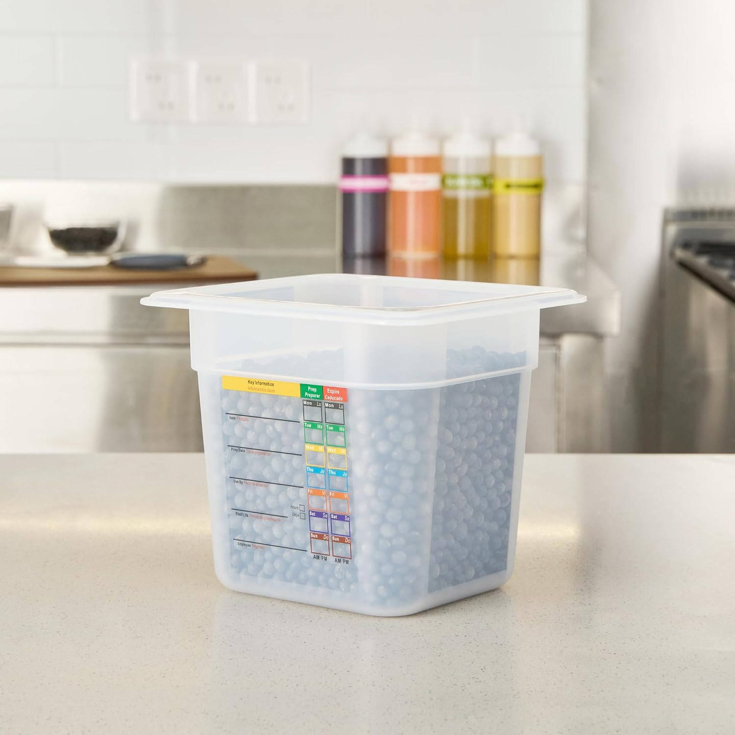 Food Storage Container 1 Pack of 6.8 X 4.2 X 5.9 Inches Plastic Stackable Storag