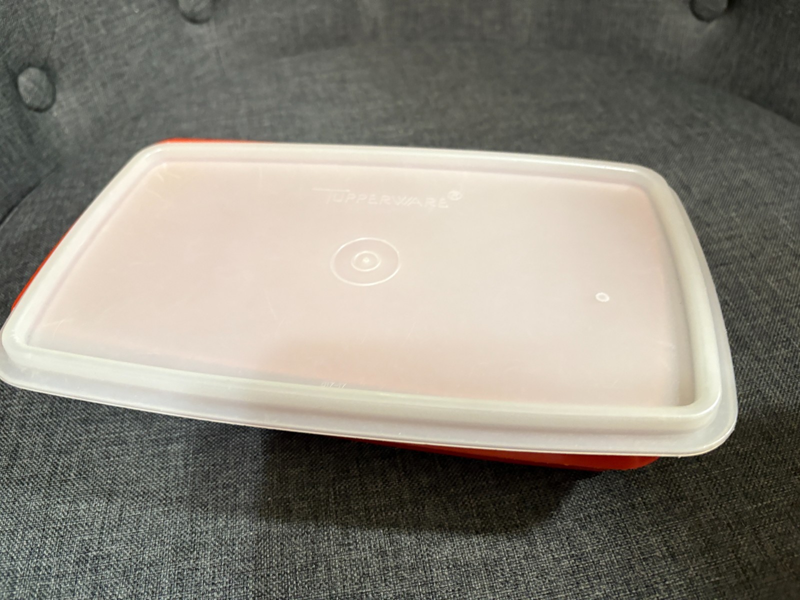 TUPPERWARE Meat Keeper Paprika Container #816-18 & Clear Lid #817-17