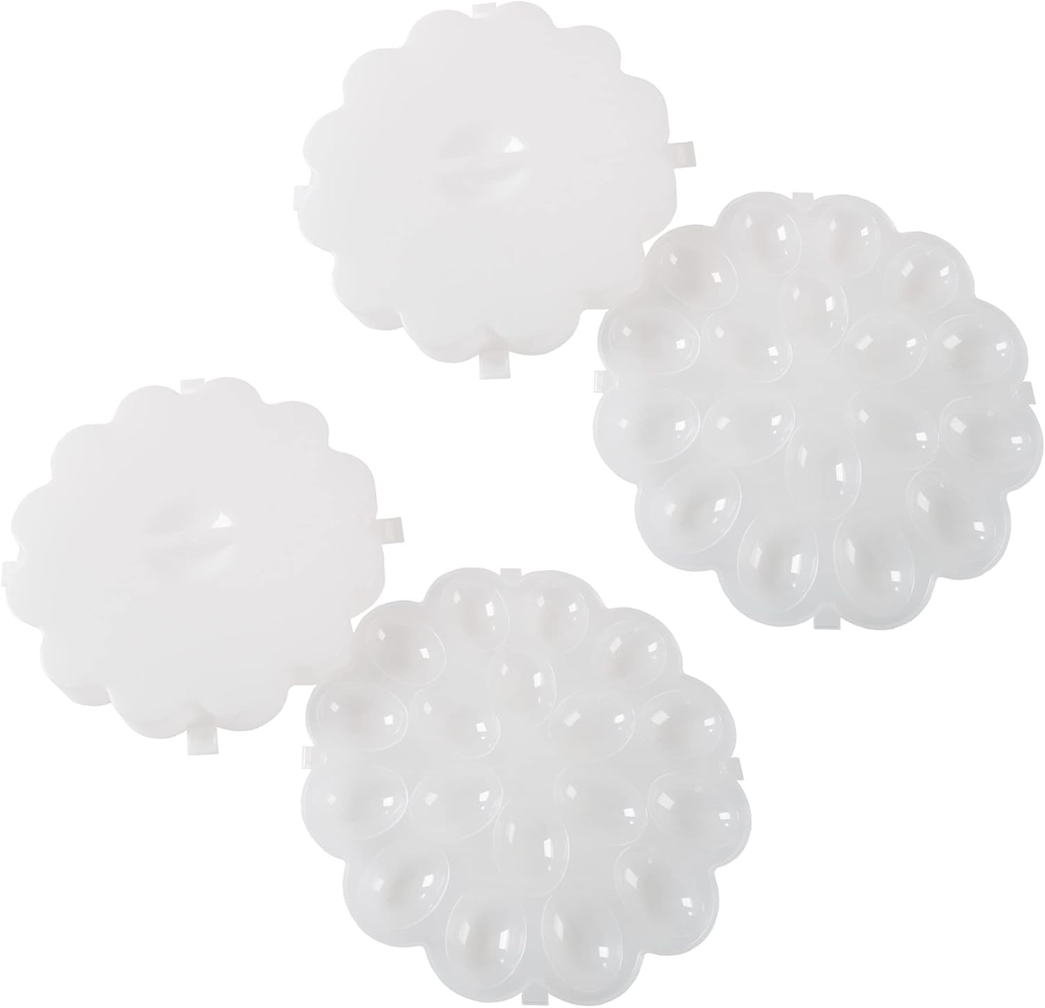 Deviled Egg Containers with Lid – Set of 2 Platters Hold 18 Eggs Each – Egg Cont