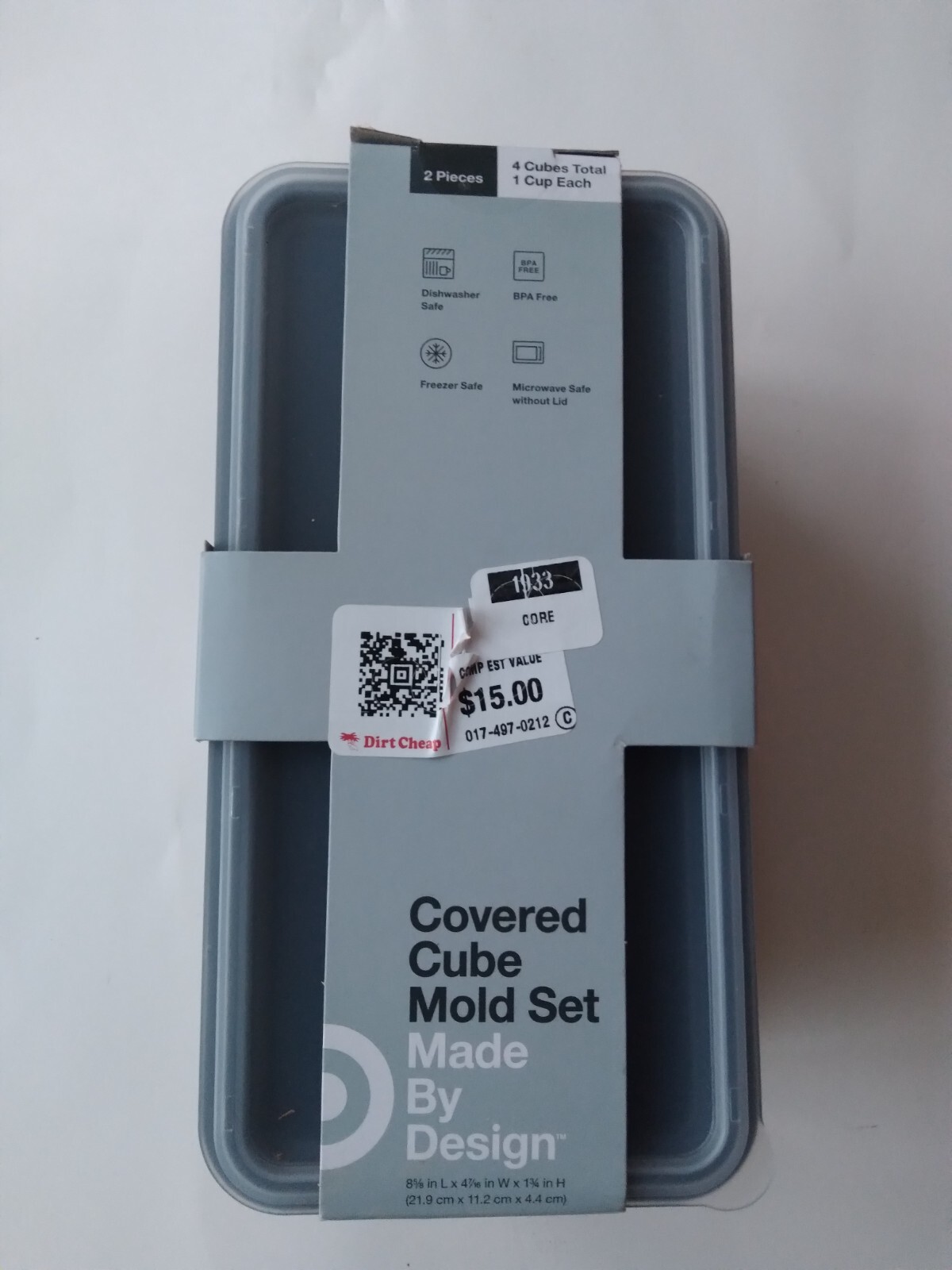 Made by Design 1 Cup Freeze Cube Mold Set New
