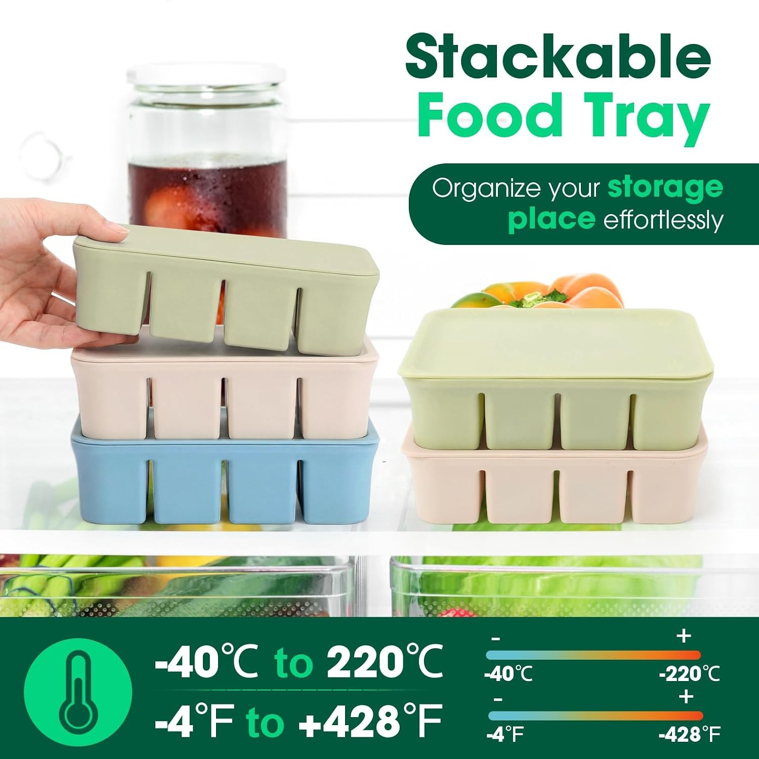 3 Pack Baby Food Freezer Tray with Lids 2.13 oz x 6 Cups/1.15 oz x 12 Cups