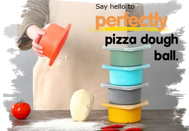 Stackable Silicone Artisan Pizza Dough Proofing Boxes Fermentation Containers…