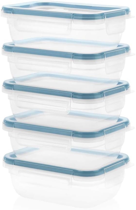 Plastic Total Solution 21-Pack Large Food Storage Containers Set Meal Prep