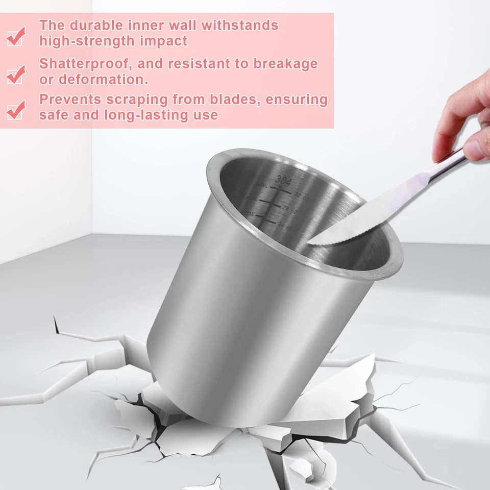 Stainless Steels Fit for Ninja Creami Containers- 4 Pack, 16oz Cups, with Nin…