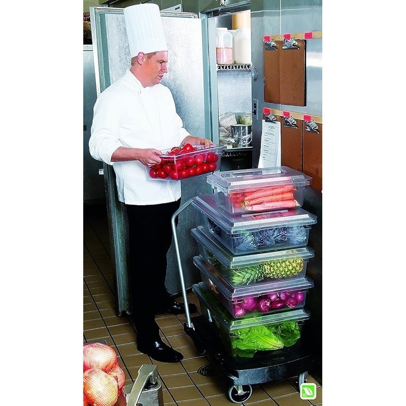 Clear Polycarbonate Storage Totes Freezer Dishwasher Safe W/ Date Control Panel