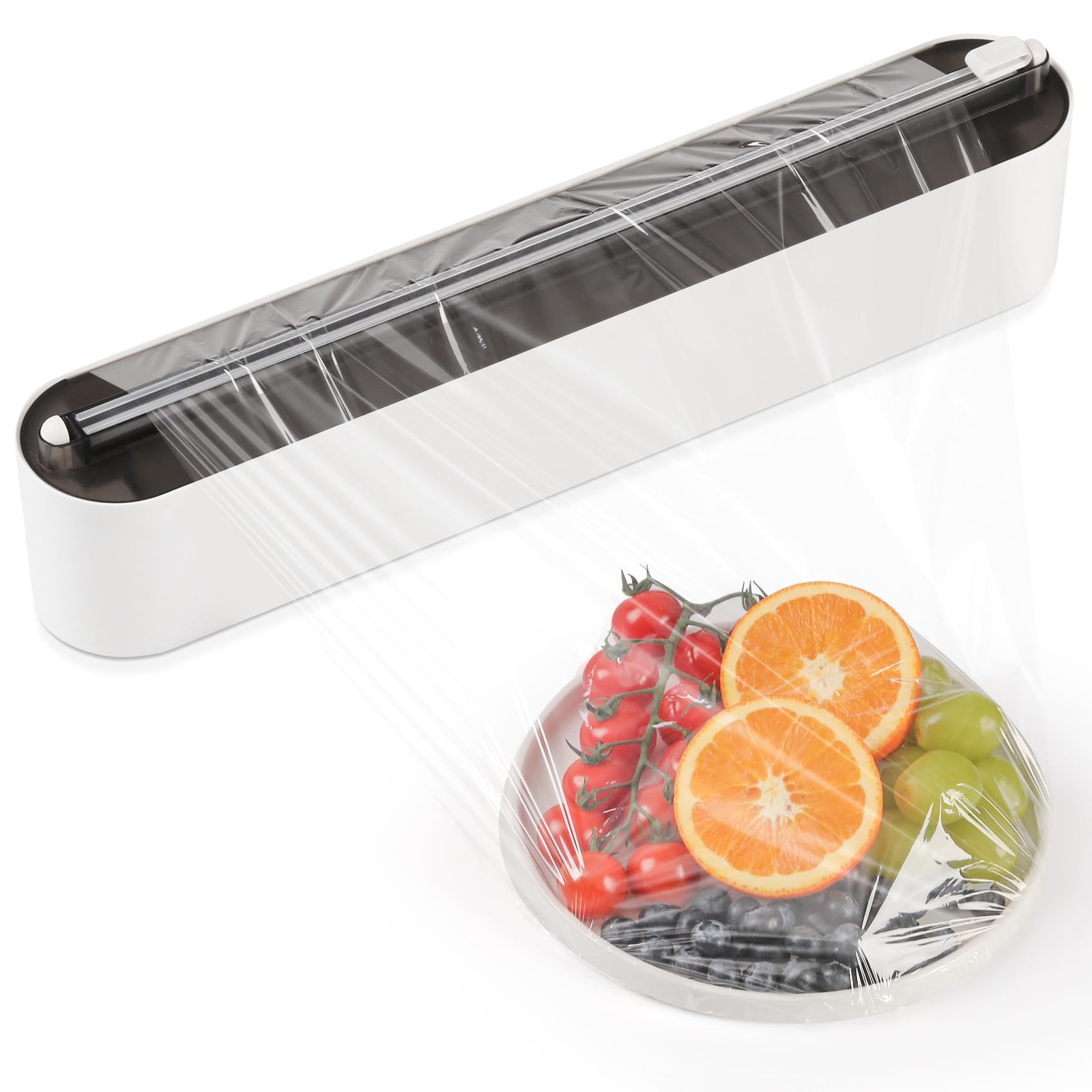 Aluminum Foil & Plastic Wrap Dispenser with Slide Cutter – Magnetic & No-Dril…