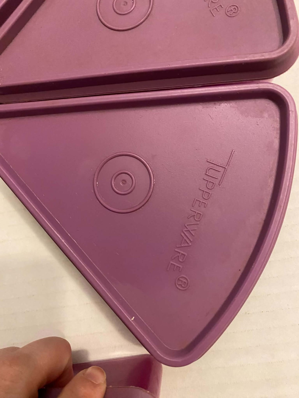 Authentic Tupperware 7oz Triangle Slice Food Storage Purple W Lids Plastic 14pc