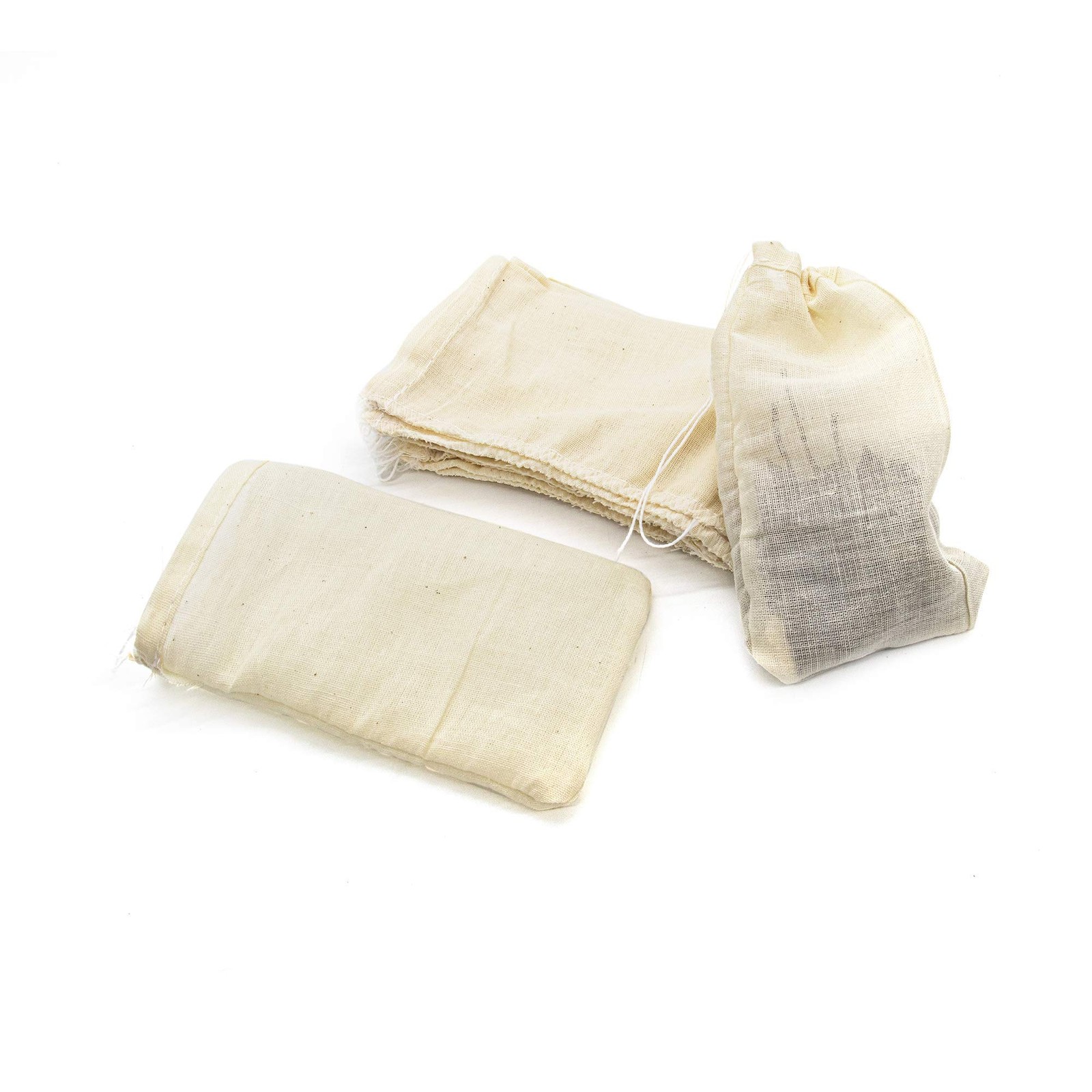 AUEAR, Reusable Drawstring Cotton Soup Bags Coffee Chinese 12 Pack, 4″x6″