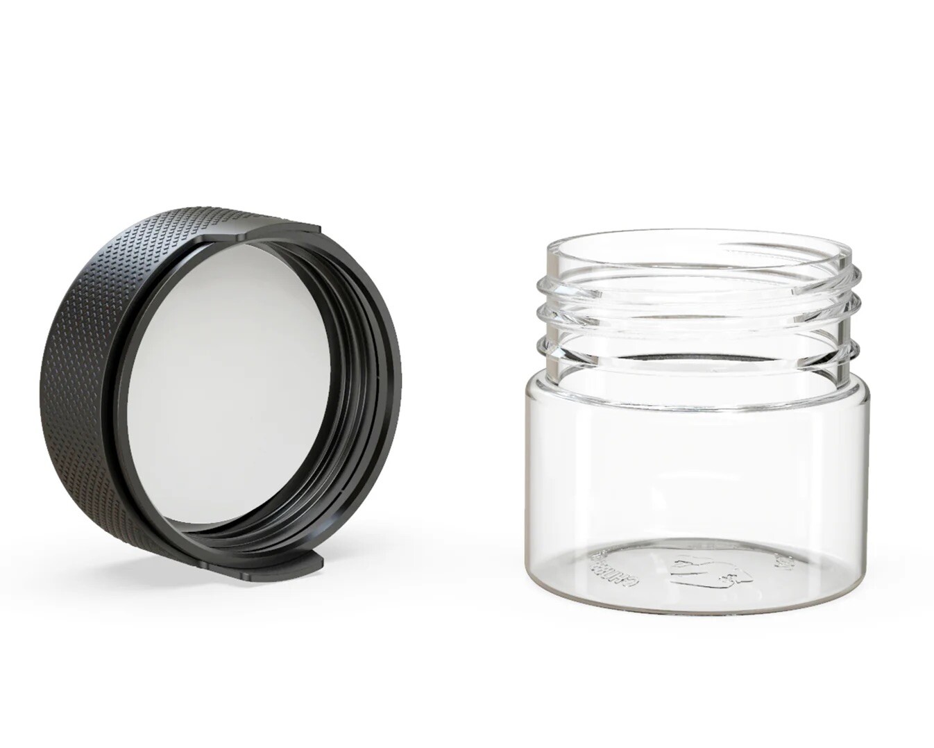 CHUBBY GORILLA AVIATOR CR 2OZ CONTAINER (10pack) AUTHENTIC CLEAR/BLACK LID