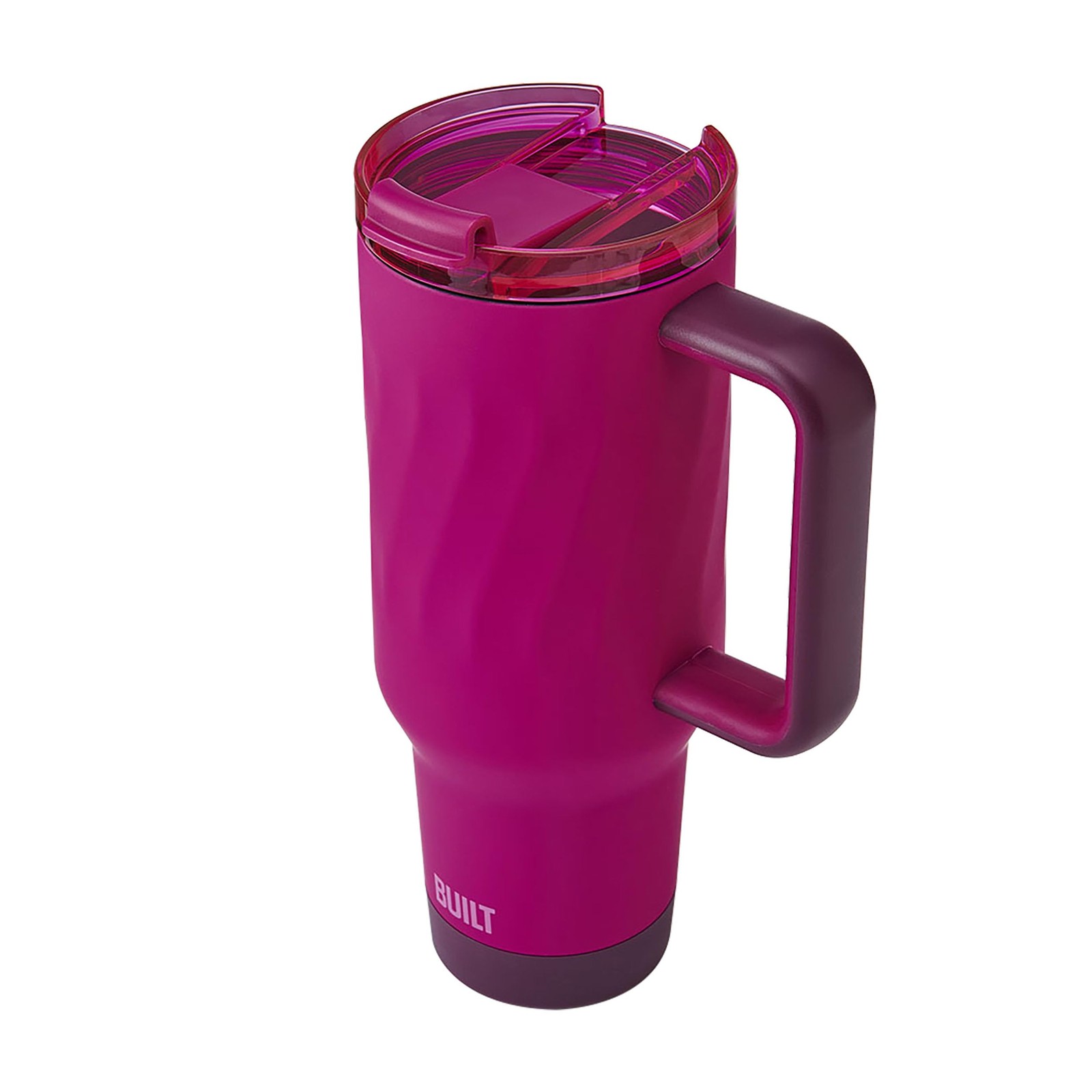 Built 40Oz Wave Tumbler Pink Plum Double Wall Vacuum Insulated Stainless Steel