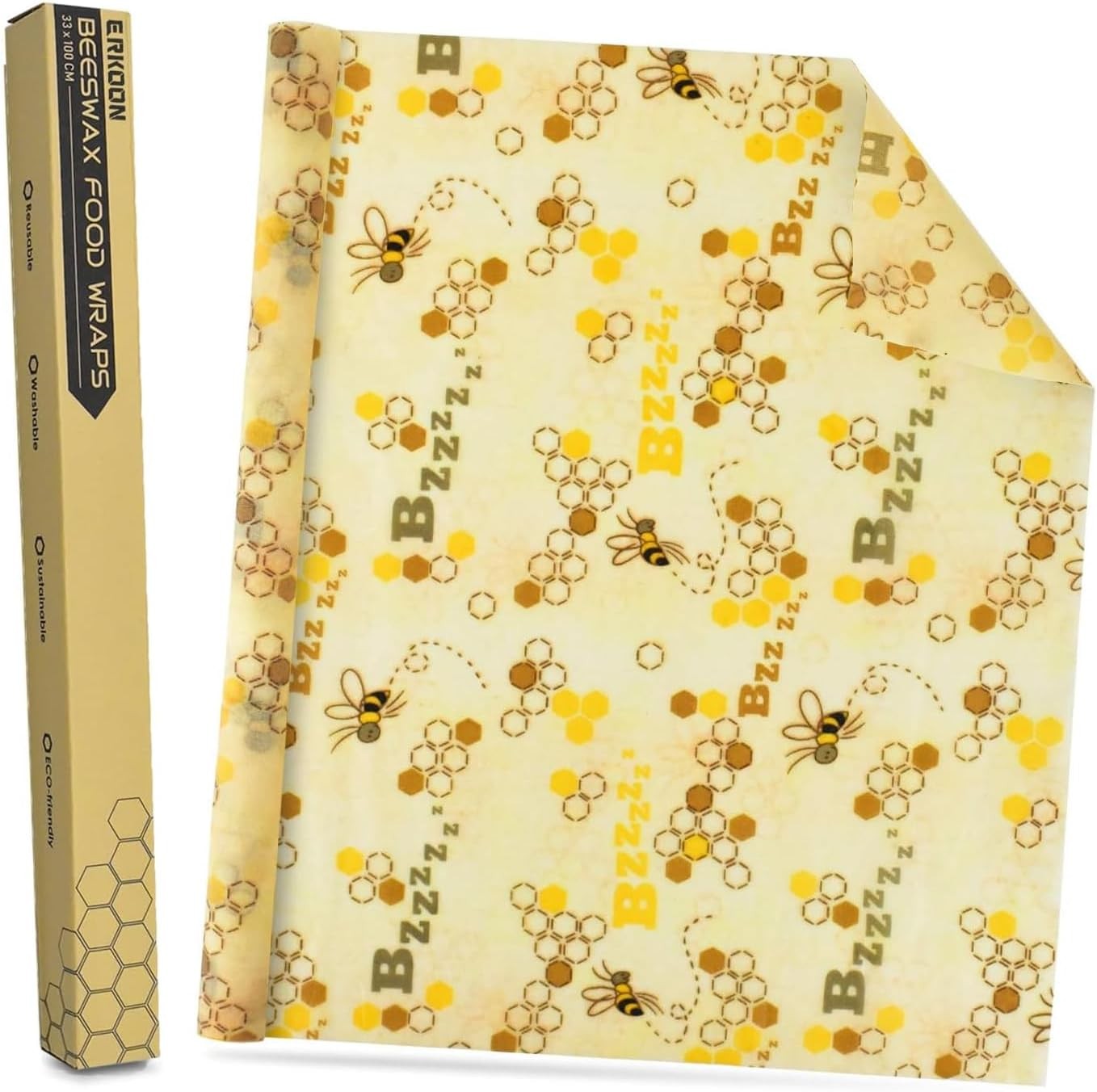 Reusable Beeswax Wraps 13 x 39 Inch for Food 13×39