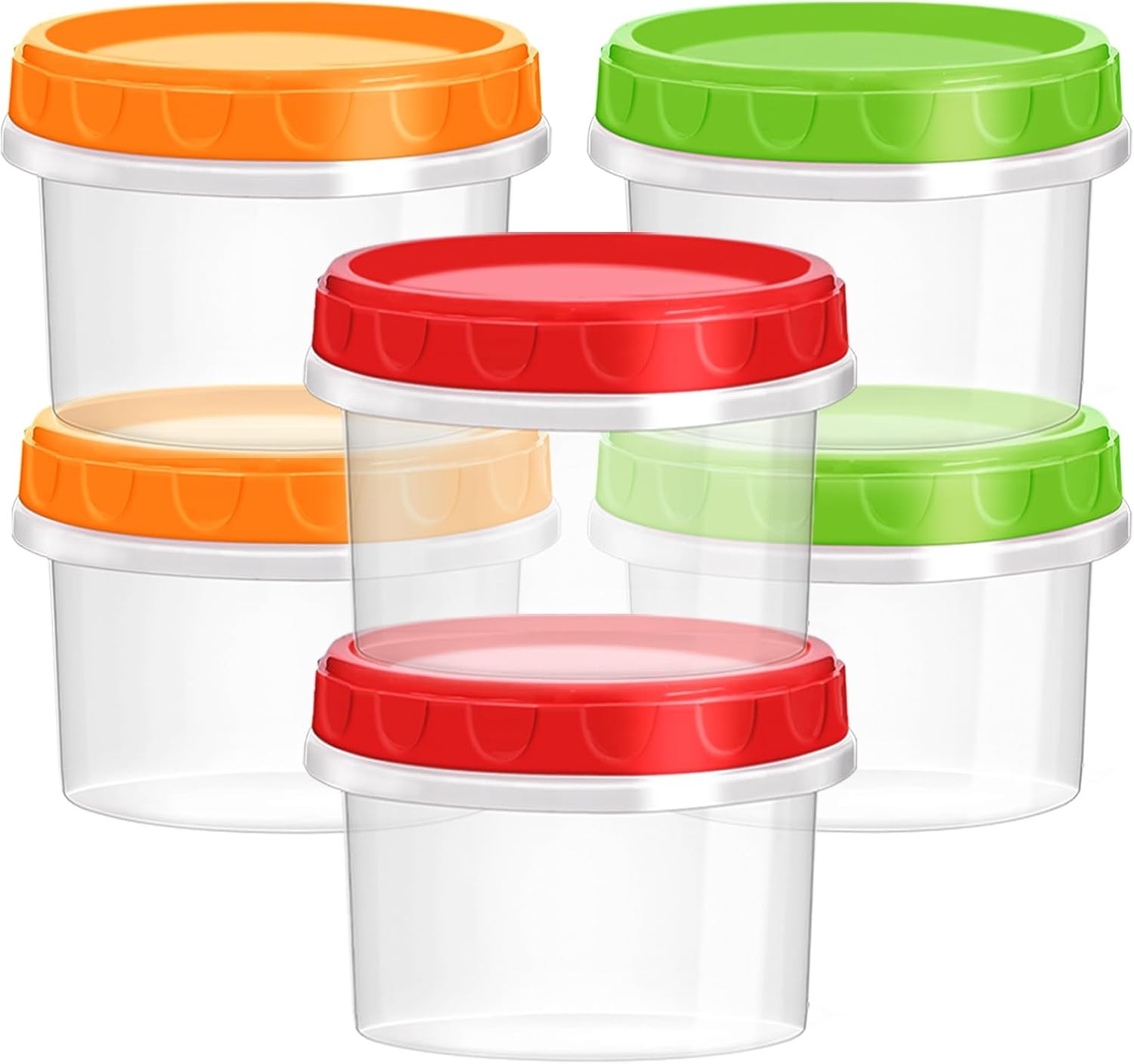 Containers with Screw On Lids, Leakproof & Airtight, Freezer Safe