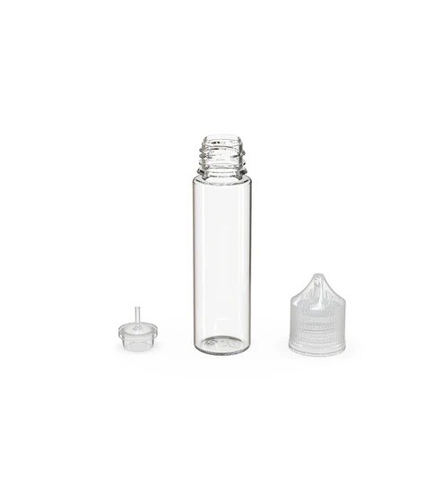 CHUBBY GORILLA 60ML V3 AUTHENTIC PET Bottles (100 pack) CLEAR BOTTLE/CLEAR LID