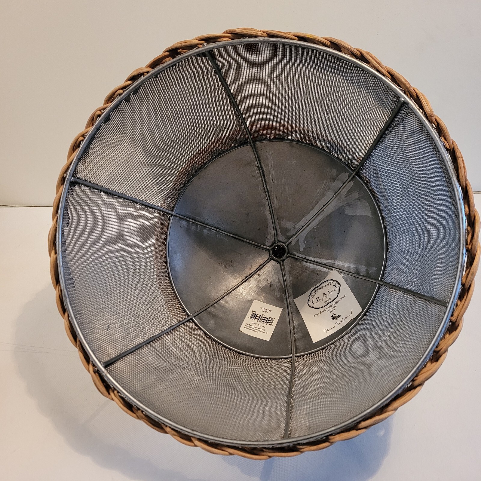 Tracy Porter Food Dome Alouette Cover Hand Painted Metal Mesh