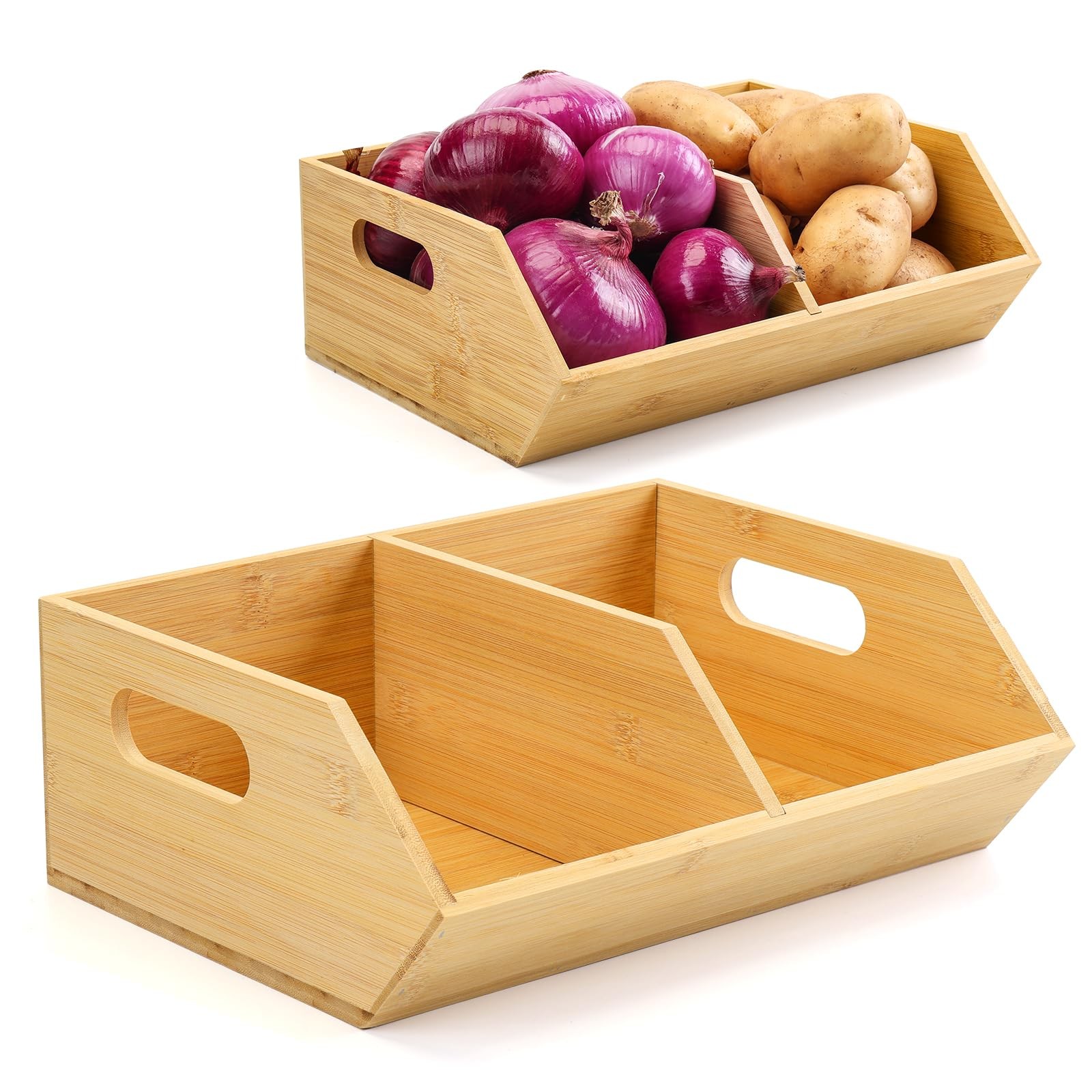 2 Set Storage Bins, Pantry Organizers and Storage, Kitchen Countertop Organiz…