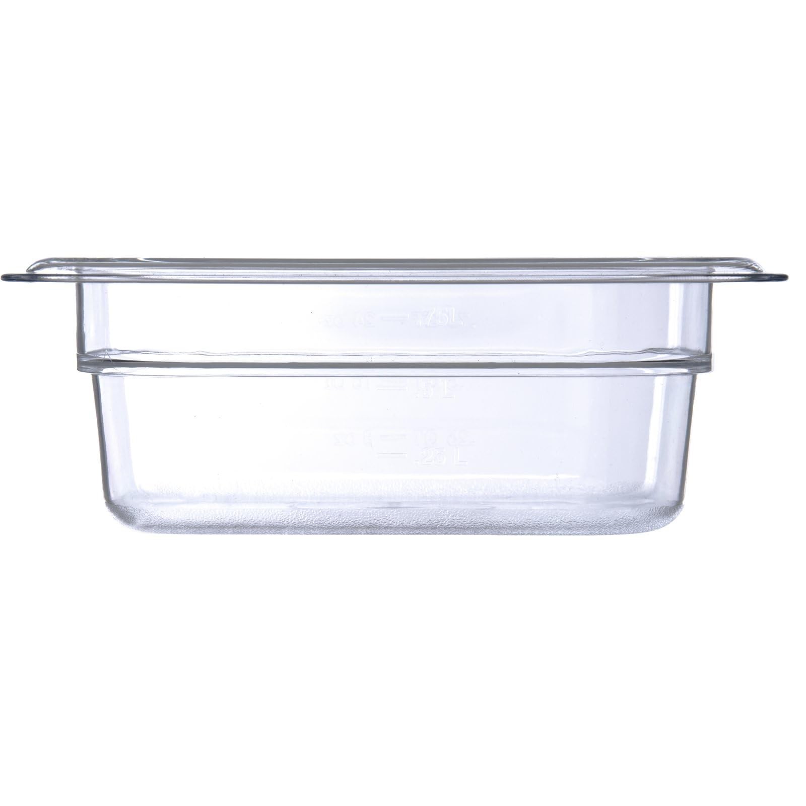 3068307 1/6 Size 2.5 Deep Clear Plastic Food Pan, StorPlus, Polycarbonate