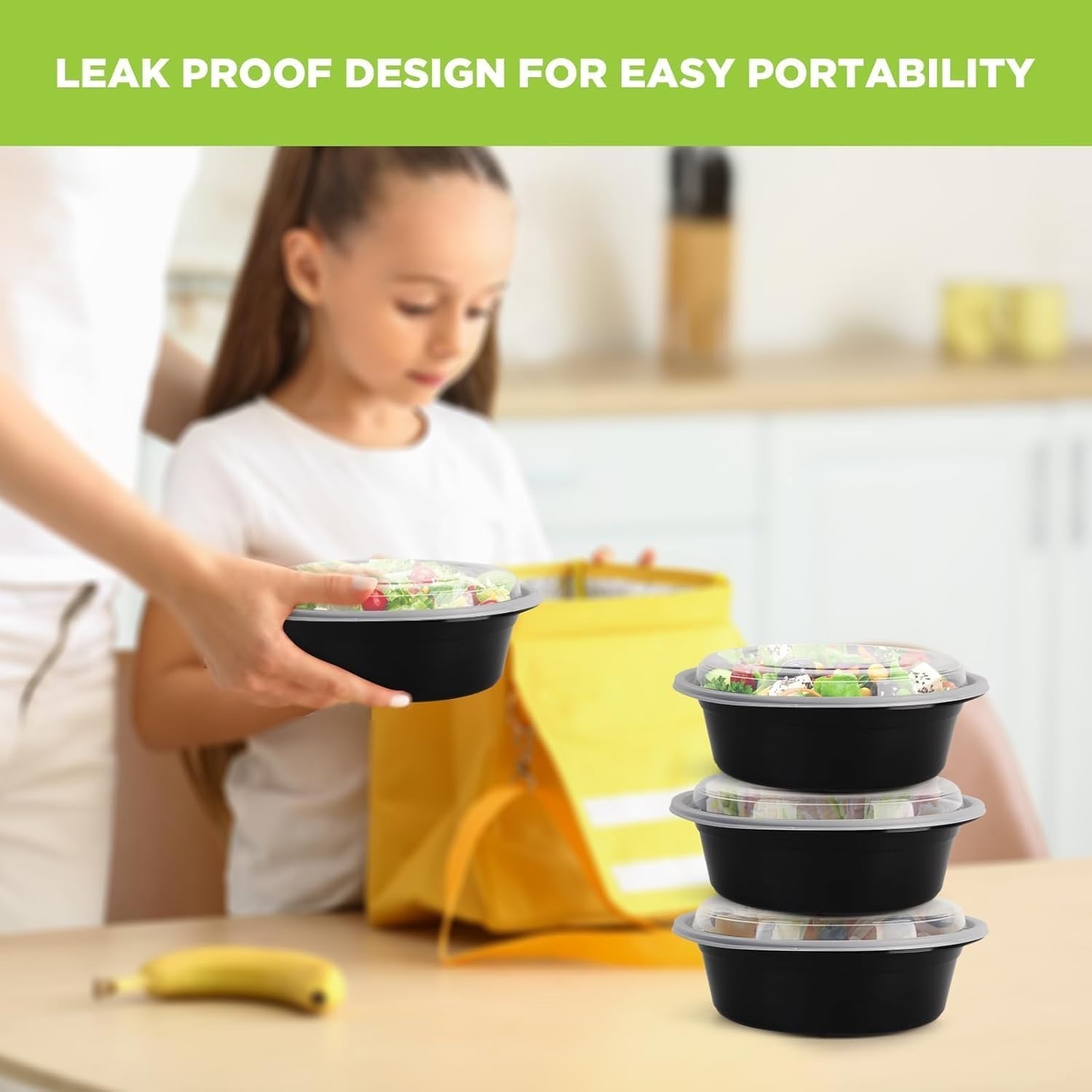 Meal Prep Containers with Lids – 10Pack 32oz Meal Prep Bowls, Disposable Food…