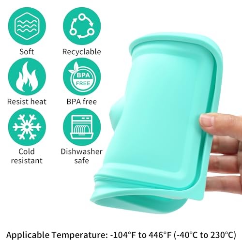 Replacement Lids for Pyrex Rectangle, Silicone 7211-PC 6 Cup Turquoise 2 pack
