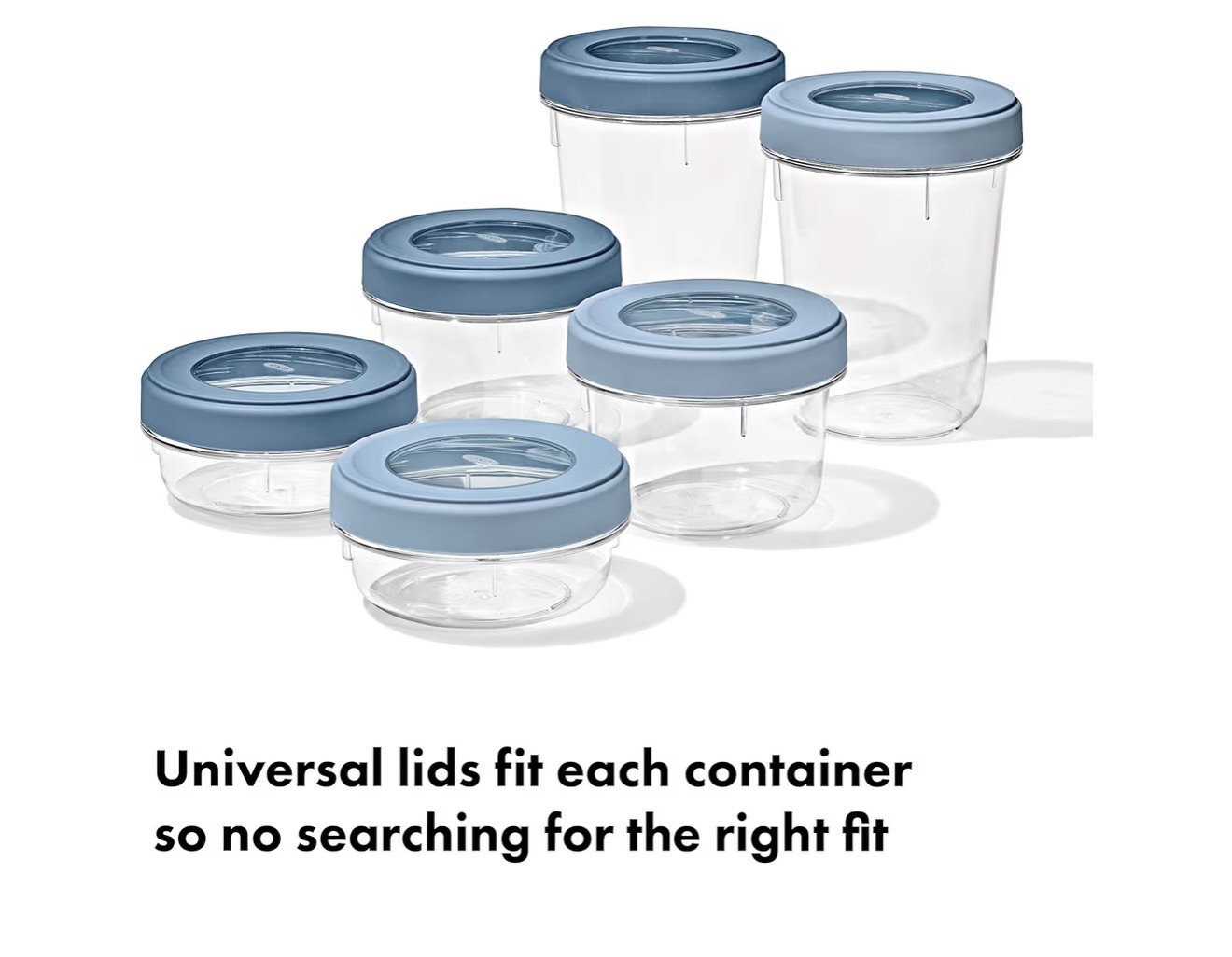 OXO Twist & Stack Container 40oz BPA Free Leakproof Stain Resistant (2 Pack) NEW