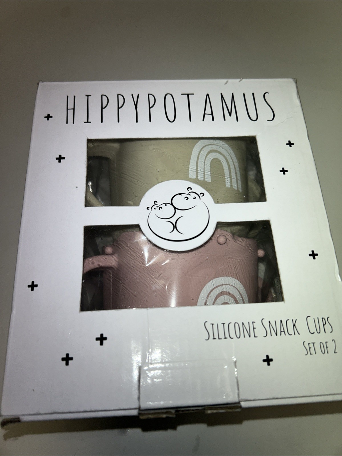 Hippypotamus Silicone Snack Cups Set of 2 Spill Proof Travel Non Toxic Toddler