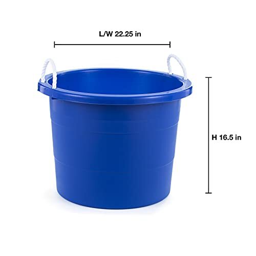 United Solutions 19 Gallon Rope Handle, Heavy-Duty Organization and Easy-Access
