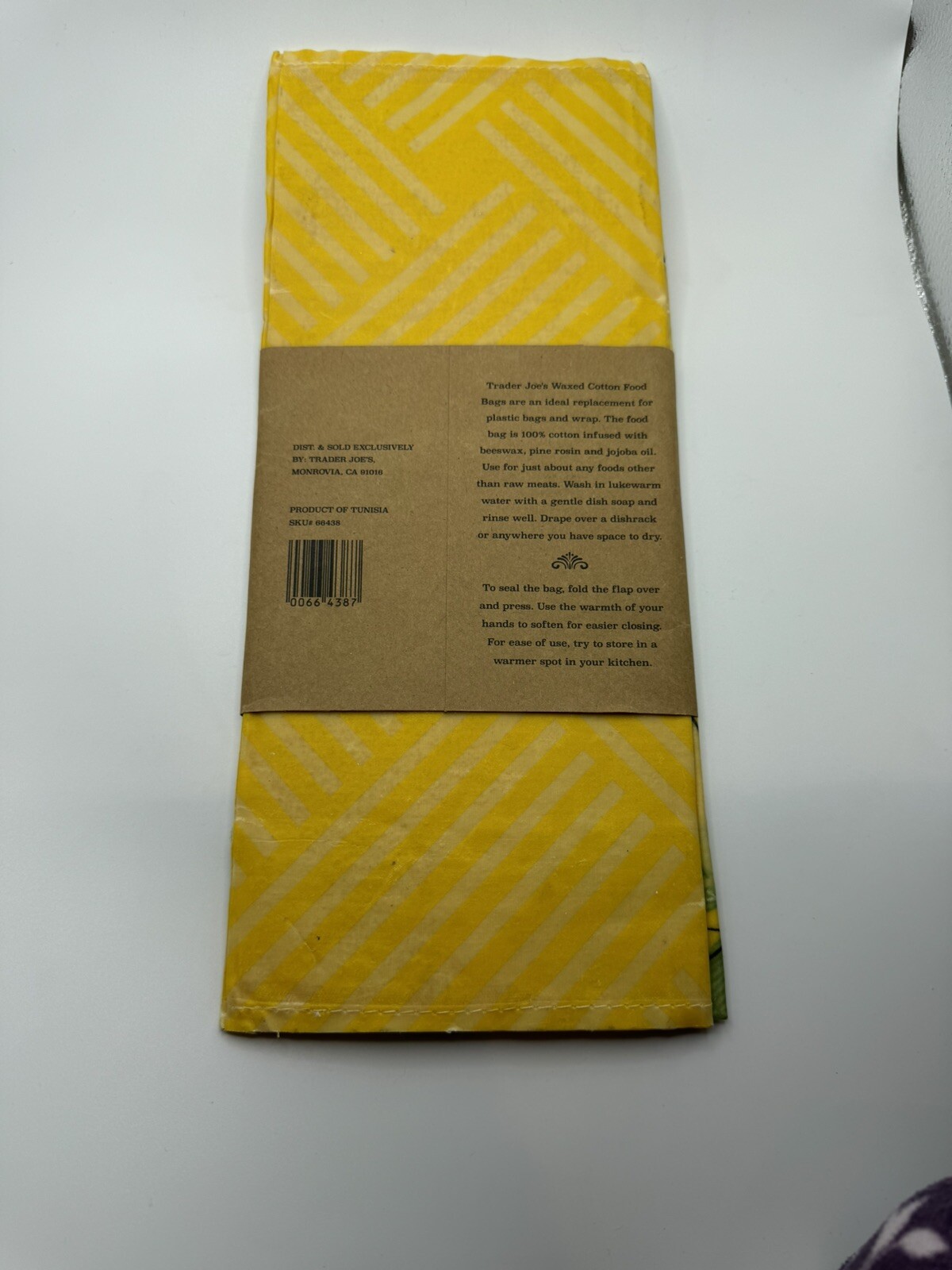 Trader Joe’s 4 Waxed Cotton Food Bags 2 SandwichBags 2 LargeBags