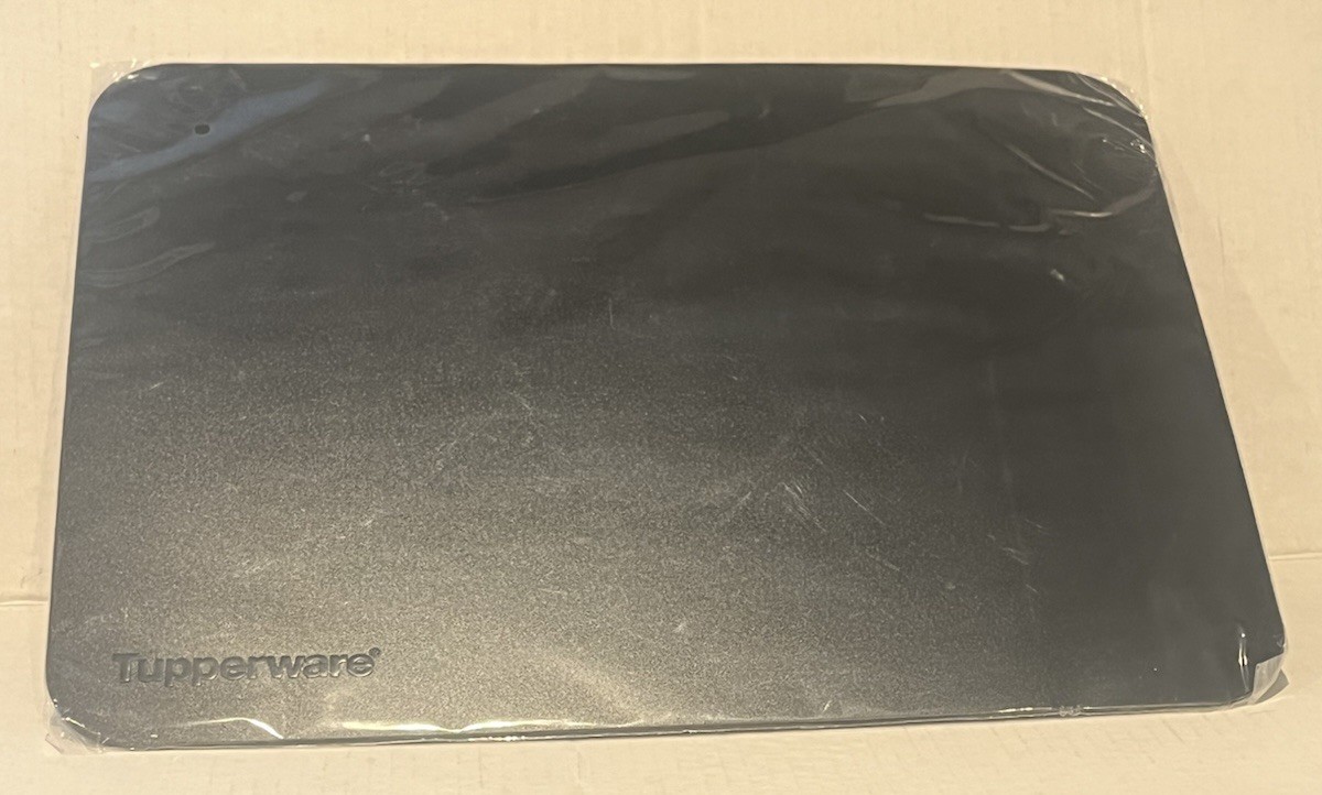 Tupperware Flexible Cutting Mat Board 12” Black New