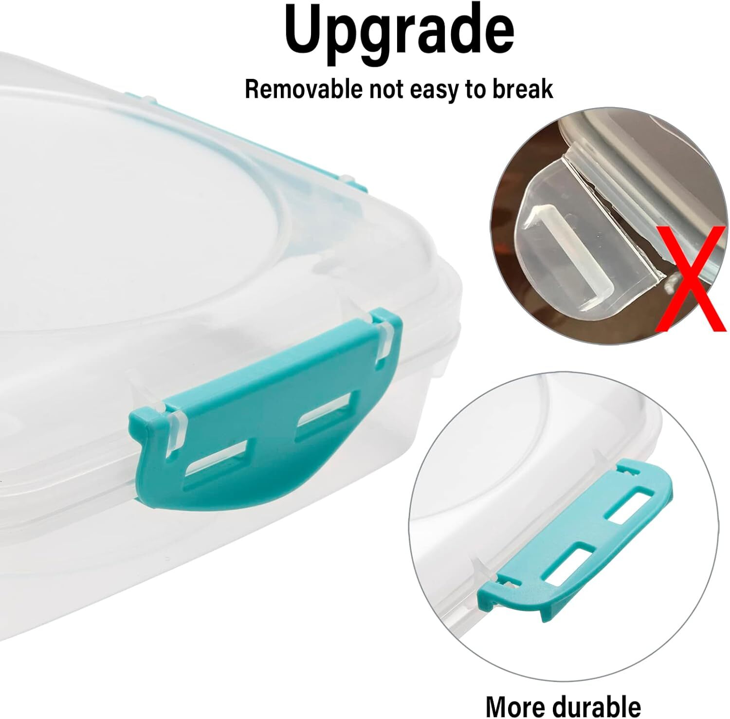 4 PCS Sandwich Containers – 100% Airtight & Bpa-Free & Microwave & Dishwasher Sa